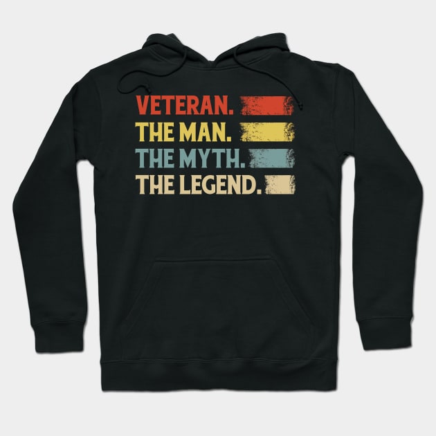 Veteran Man Myth Legend Hoodie by ROMANSAVINRST